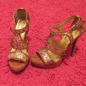Jessica Simpson sparkly heels size 8.5